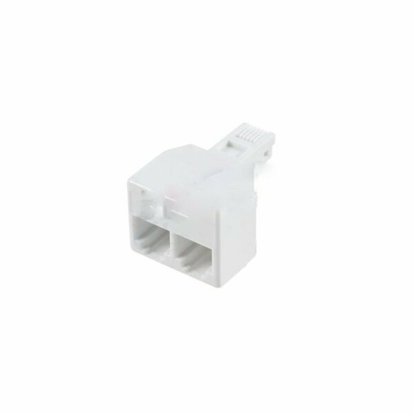 American Imaginations Plastic White Plug Adapter-Duplex AI-37722